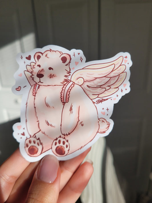 Cupid Polar Bear sticker